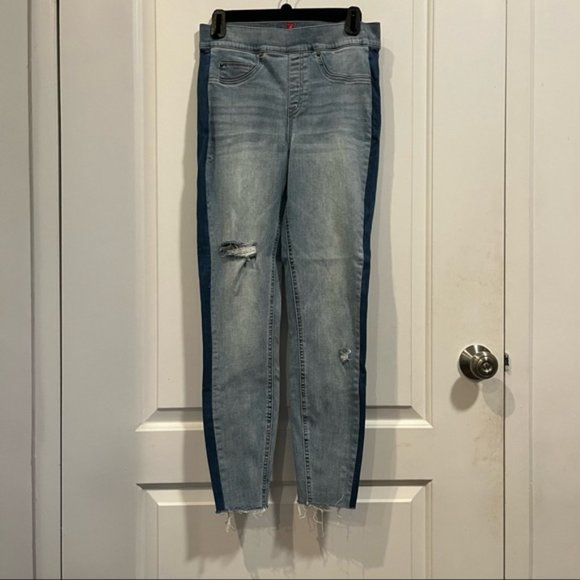 Spanx Distressed Skinny Jeans with Side Stripe - Picture 5 of 6